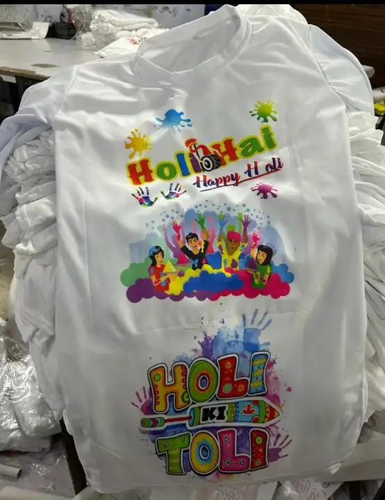 Holi t shirt  uploaded by Kavya garments on 5/31/2024