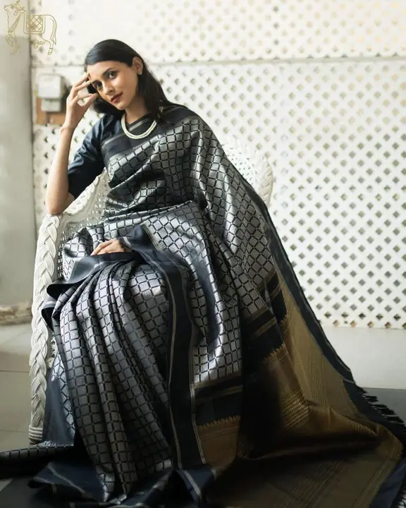 Party Wear Banarasi silk saree  uploaded by DHANANJAY CREATIONS on 2/20/2023