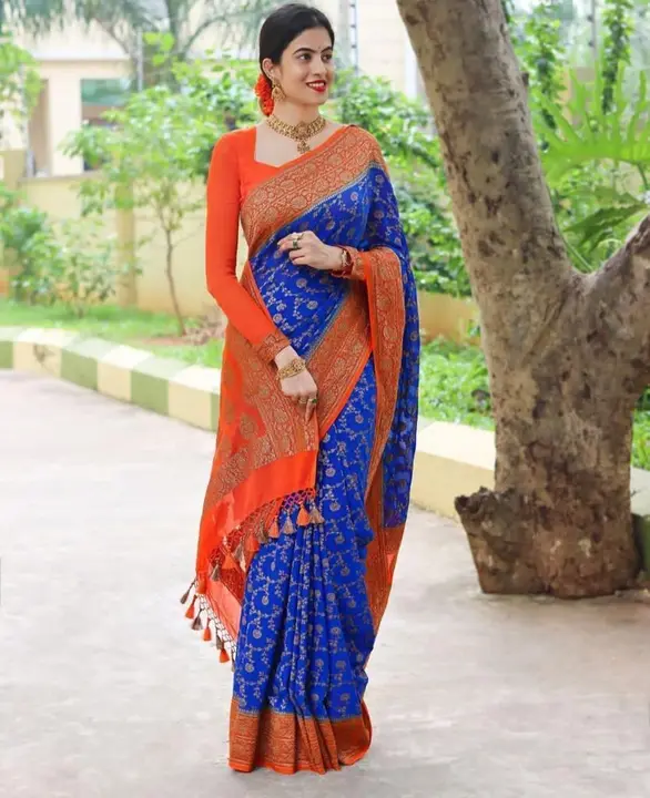 Wedding Banarasi silk saree  uploaded by DHANANJAY CREATIONS on 2/20/2023