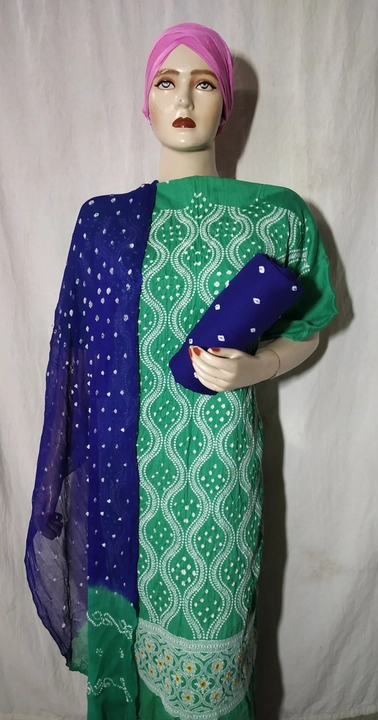 Bhandhni thred work suit uploaded by Mehnaj Bhandhni Collection on 2/20/2023