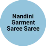 Business logo of Nandini garment saree saree centre and garment
