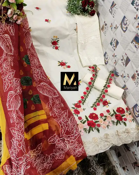 _*Mariyah designer*_ launched New super hit pakistani design...

D.No. : 🌹 *M-97* 🌹

Top camric co uploaded by Roza Fabrics on 2/20/2023