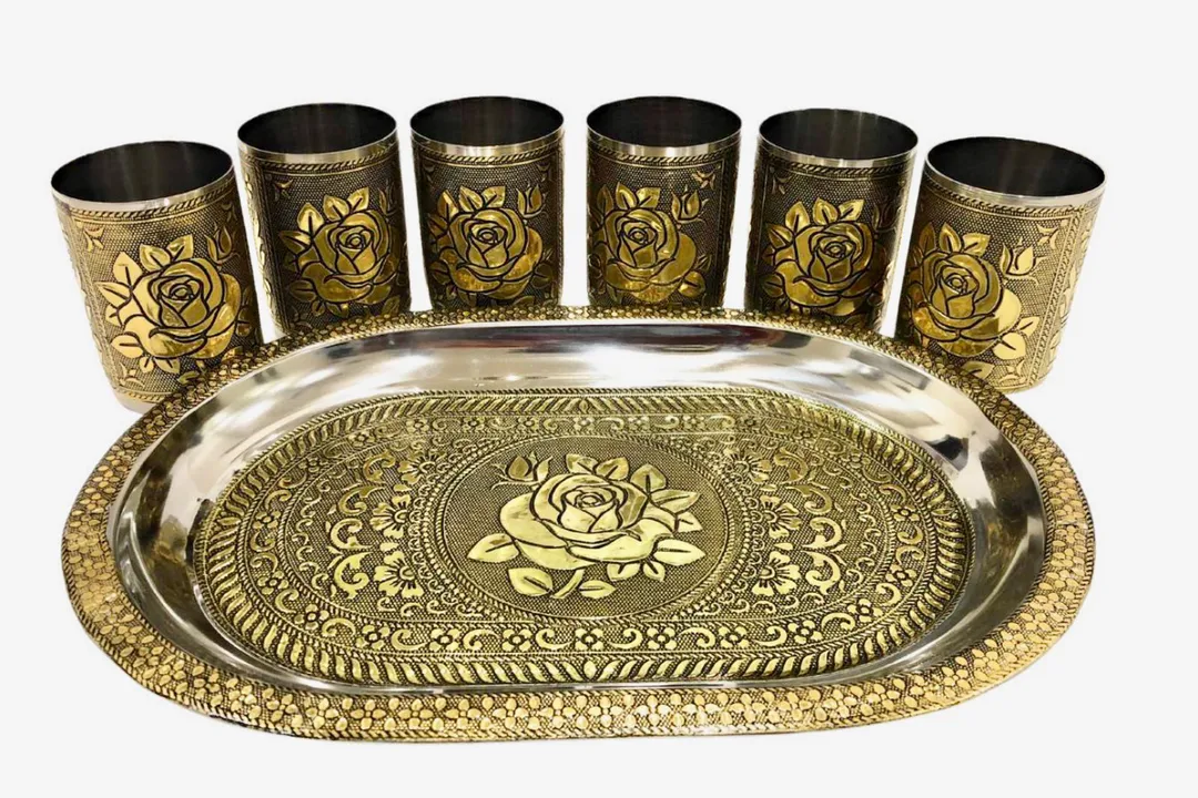 Serving Tray Sets uploaded by Navrang Handicraft on 2/20/2023