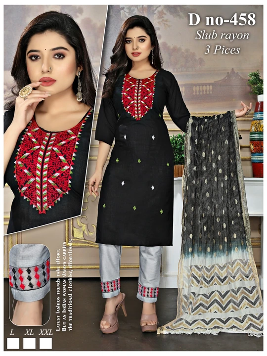 Kurti with pant with dupatta  uploaded by S.NARESH KUMAR  on 2/20/2023