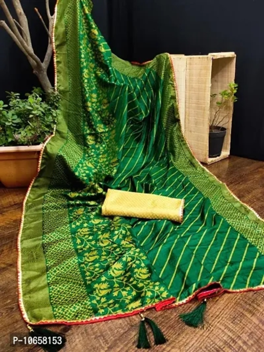 Silk saree with blouse piece uploaded by business on 2/20/2023