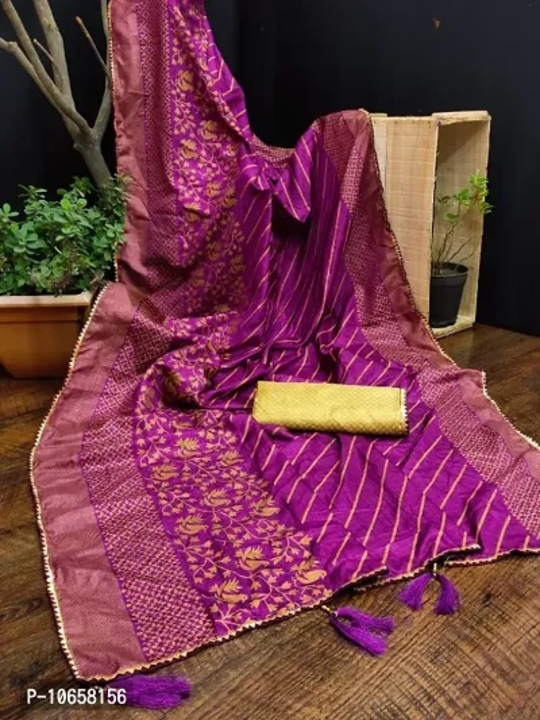 Silk saree with blouse piece uploaded by Sarada Collection on 2/20/2023