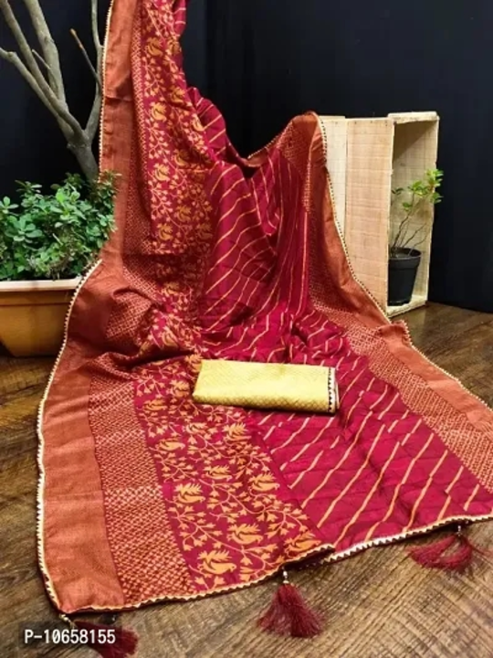 Silk saree with blouse piece uploaded by Sarada Collection on 2/20/2023