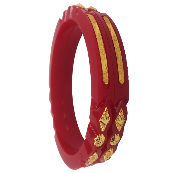 Gold plated pola bangles 108 uploaded by ANMOL BANGLES on 2/20/2023