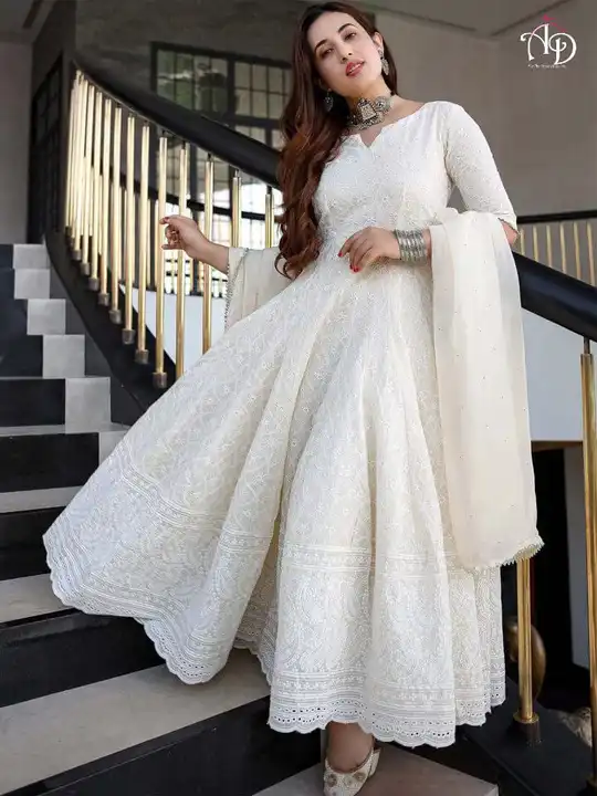 *New LUNCHING*


*🌸BEAUTIFUL ANARKALI CHIKAN SEQVENS  GOWN WITH DUPATTA*

*🌸ORIGINAL QUALITY*

🌸* uploaded by Style's fashion on 2/20/2023
