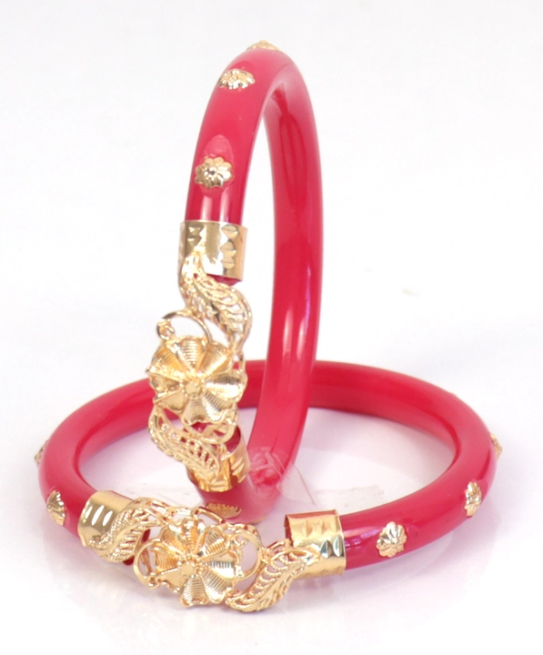 Gold plated shakha pola 12 ful sf muh uploaded by ANMOL BANGLES on 2/20/2023