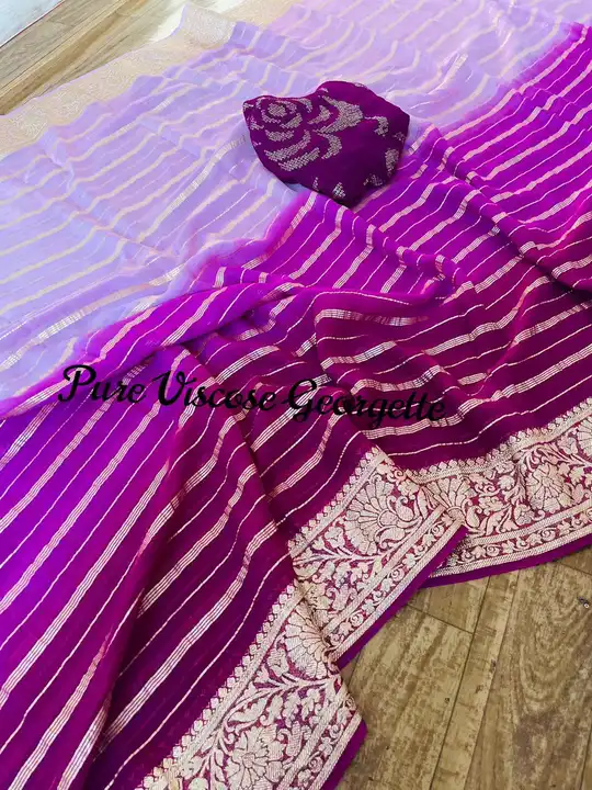 Viscose georgette saree  uploaded by SAURYA LIFE STYLE on 2/20/2023