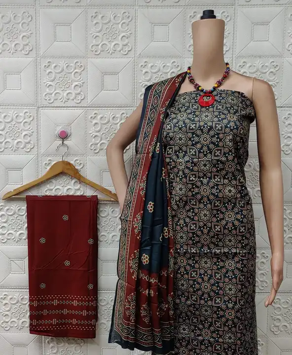 SOFT COTTON PRINTED SUIT WITH 4 COLORS 
Fabric:- SOFT COTTON 110GSM  uploaded by AJRAKH CREATION on 5/28/2024