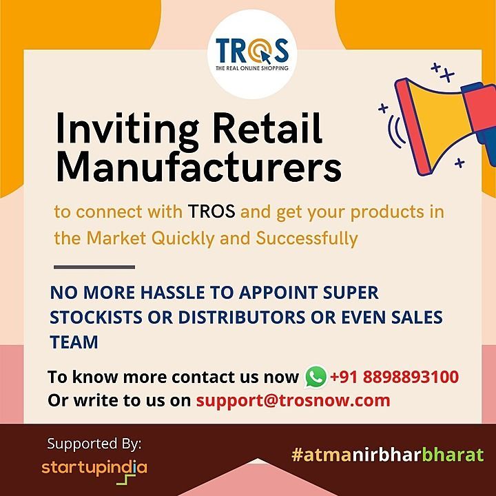 We deals with retailers too so, interested manufacturers can contact us with their products details. uploaded by business on 7/8/2020