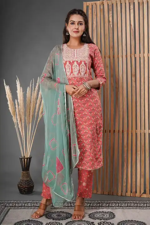 *NEW LAUNCH*

*A beautiful Outfit - Rayon embroidered  Kurta with embroidery work  Paired with pant  uploaded by Saturn Fort Wears on 2/21/2023