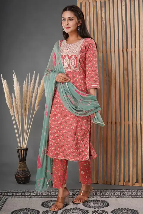 *NEW LAUNCH*

*A beautiful Outfit - Rayon embroidered  Kurta with embroidery work  Paired with pant  uploaded by Saturn Fort Wears on 2/21/2023