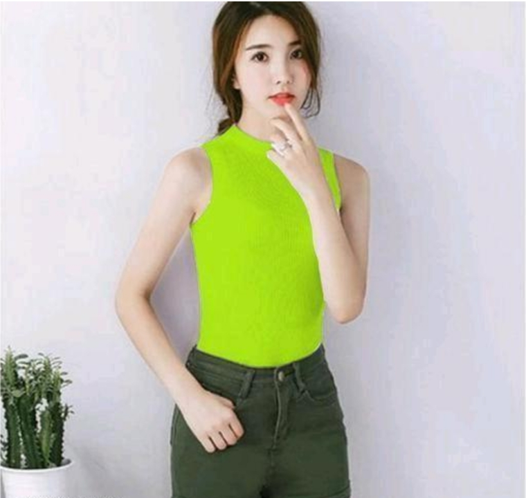 Preety high nack sleeve less top for girls uploaded by TRENDING FASHION STYLES on 2/21/2023