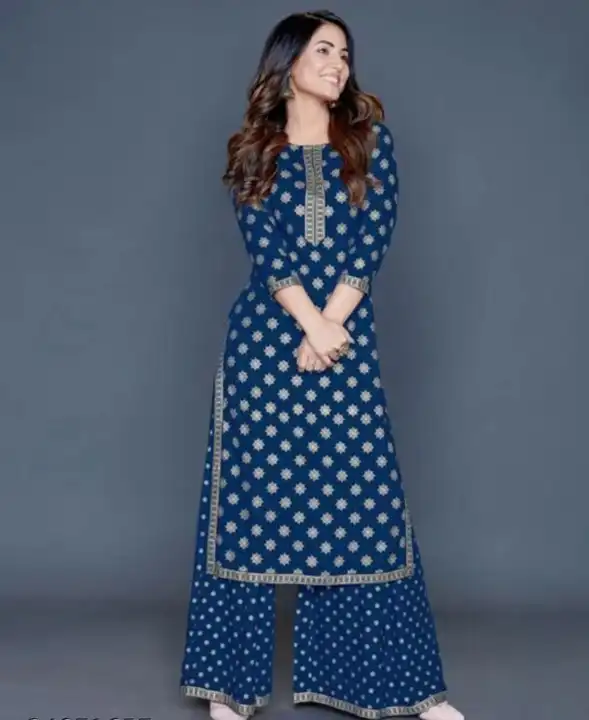 Women foil printed kurta and Palazzo set uploaded by ALEEXA OUTLET on 2/21/2023