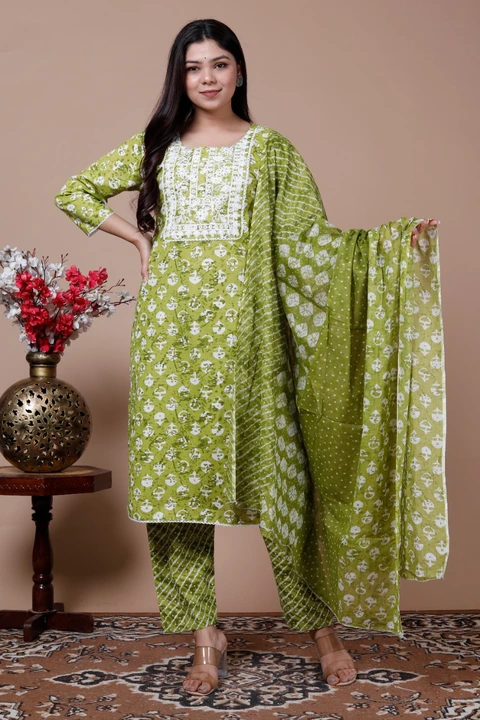 Post image STRAIGHT KURTI WITH PANT &amp; DUPPTTAA (3 PCS)

Size - M to XXL