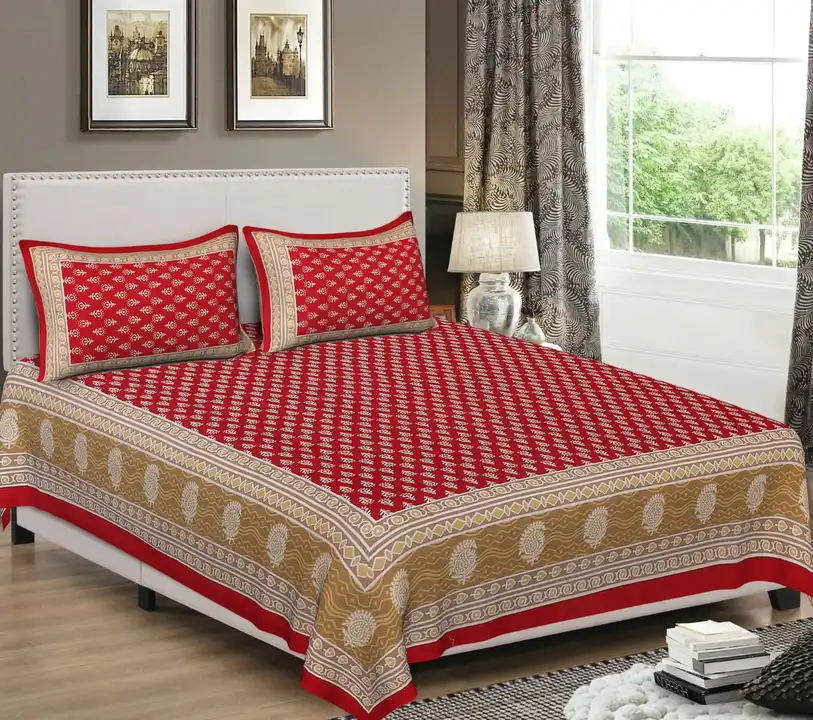 *Rajasthani Cotton Double bed Bedsheets*


*Fabric:  - 100% Cotton*
 *Pillow Covers - 100% Cotton*

 uploaded by Saiba hand block on 2/21/2023
