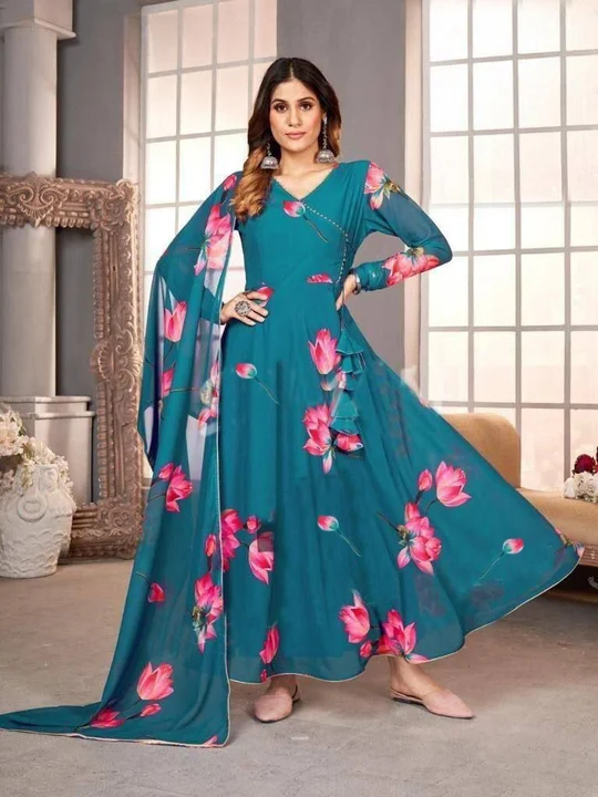 Boutique print Gown uploaded by Swastik creation on 2/21/2023