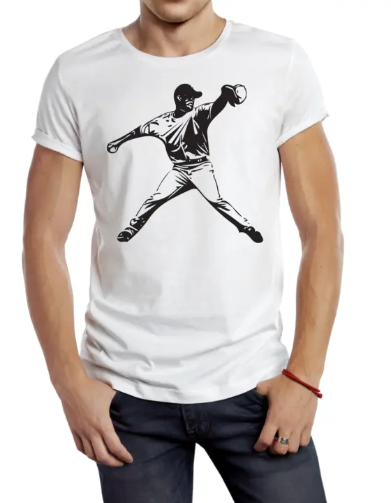 "Baseball Player" White T Shirt uploaded by business on 2/21/2023