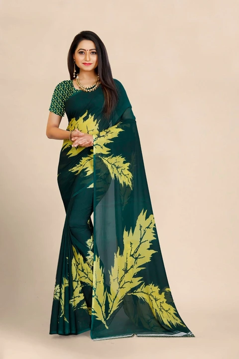 Floral Print Daily Wear Georgette Saree❤️ uploaded by Candy TEXTILE on 2/21/2023