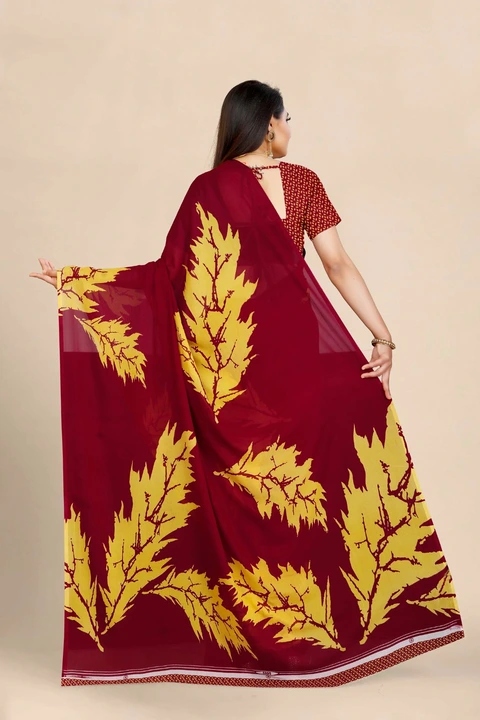 Floral Print Daily Wear Georgette Saree uploaded by Candy TEXTILE on 2/21/2023