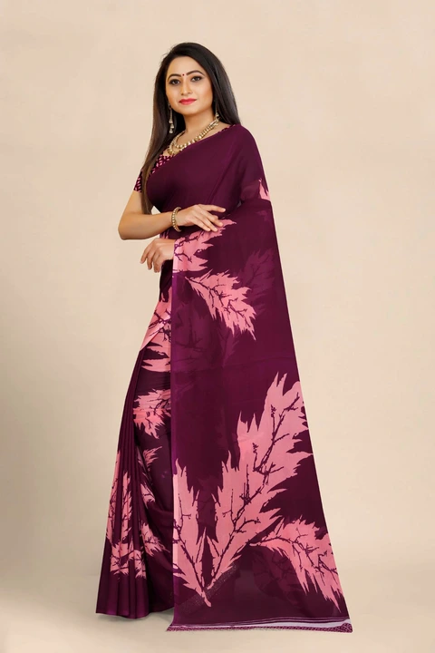 Floral Print Daily Wear Georgette Saree uploaded by Candy TEXTILE on 2/21/2023