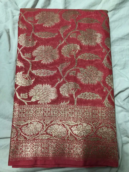 Silk Georgette Banarasi handloom Saree uploaded by V'VERSE on 2/21/2023
