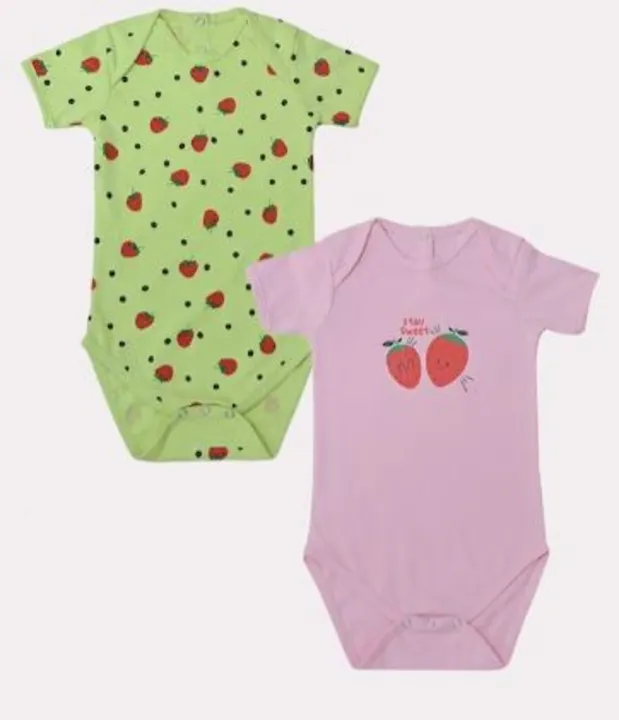 Strawberry print rompers uploaded by business on 2/21/2023