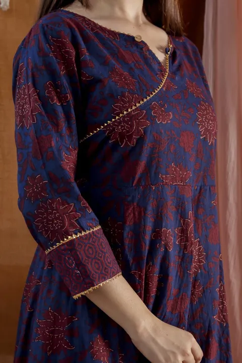 Cotton:-Beautiful Anarkali Kurti With Pant & Dupatta  uploaded by Shree Dayal and Company on 2/21/2023