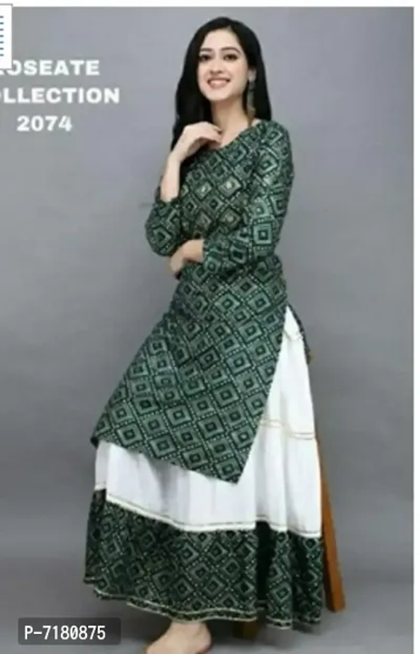 Stylish Rayon Embroidered Kurta Skirt Set uploaded by Shreeji New Fashion on 2/21/2023