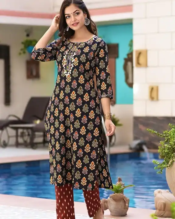 Export Quality Kurti with Pant and Dupatta Set  uploaded by Shree Dayal and Company on 2/21/2023