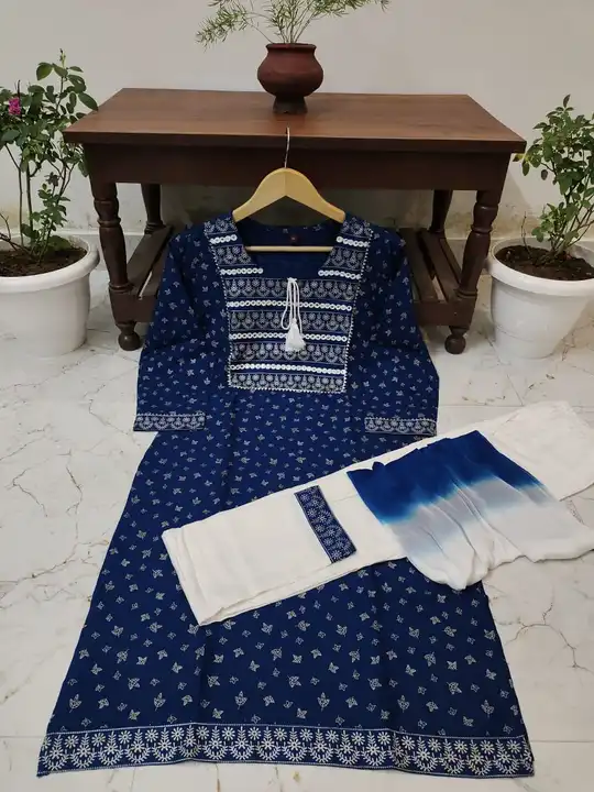 Trendy Premium Quality Kurti with Pant and Dupatta Set uploaded by Shree Dayal and Company on 2/21/2023