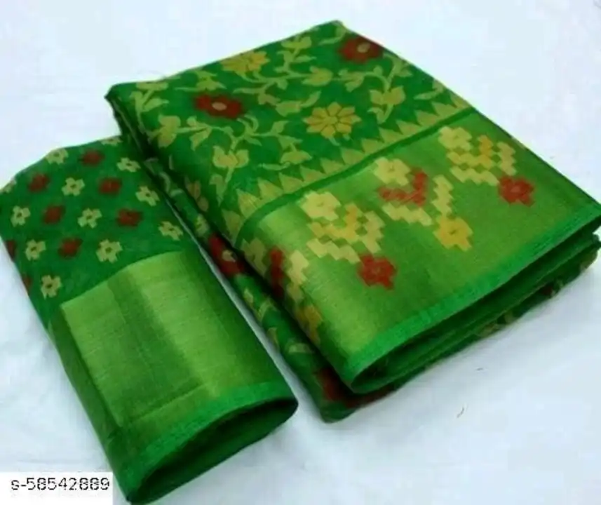 *WOMEN SAREE COLLECTION* 

 *FABRIC CHANDERI COTTAN* 

 *WITH BLOUS* 

 *PIC 155* 

 *RATE 160/RS FI uploaded by Krisha enterprises on 2/21/2023