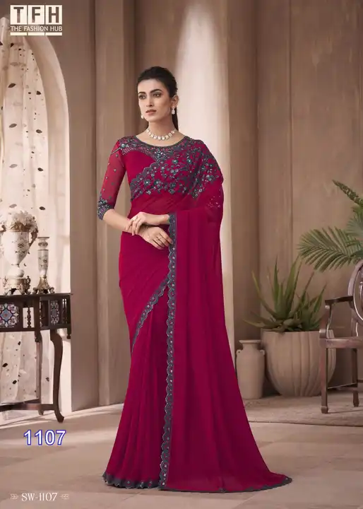 Beautiful Designer Party Wear Saree  uploaded by BULK UNSET PCS DEALERS SUPPLIER  on 2/21/2023