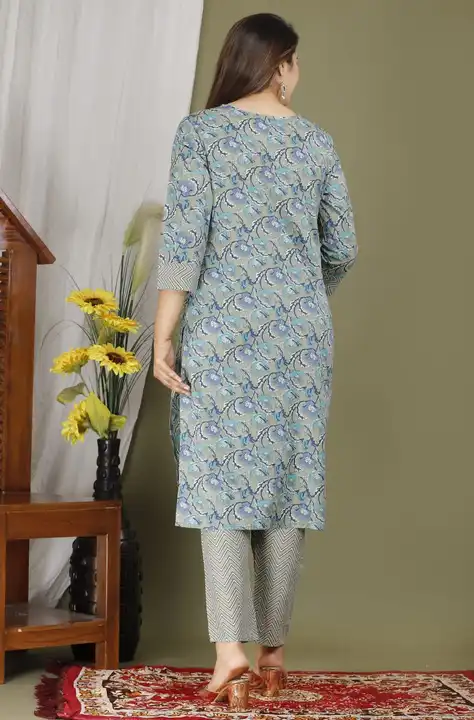 Trendy Premium Quality Hand Work Kurti with Pant Set uploaded by Shree Dayal and Company on 2/21/2023