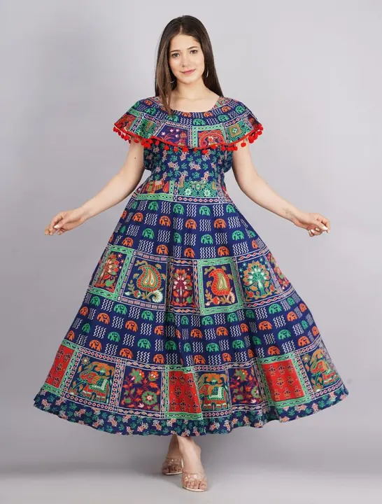 Product image of Trendy Premium Quality Naptol pumpum attached Anarkali Frock, price: Rs. 449, ID: trendy-premium-quality-naptol-pumpum-attached-anarkali-frock-c07c1fbe