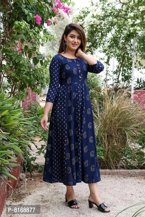 Women Printed Rayon Anarkali Kurta for women girl uploaded by Fashion Outlet on 2/21/2023