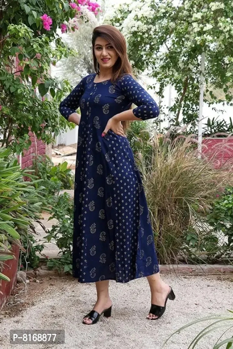 Women Printed Rayon Anarkali Kurta for women girl uploaded by Fashion Outlet on 2/21/2023