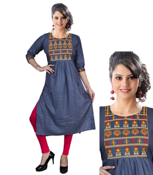 💃Today🎉 New Launch.. Beautiful womens 💃 defferent look..Reon pain or printed 14kg+qwality  Price- uploaded by Utsav Kurti House on 2/22/2023