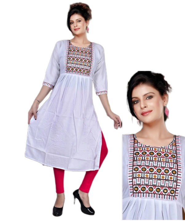 💃Today🎉 New Launch.. Beautiful womens 💃 defferent look..Reon pain or printed 14kg+qwality  Price- uploaded by Divya Handicraft(utsav kurti house) on 2/22/2023