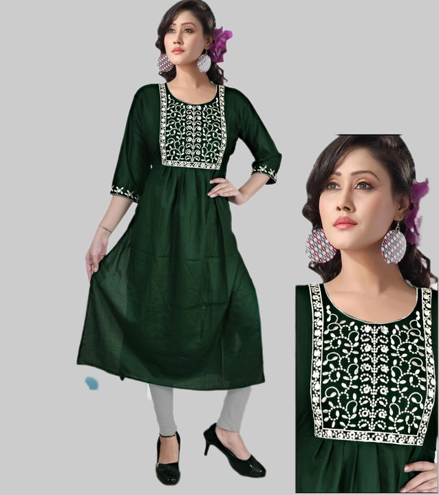 💃Today🎉 New Launch.. Beautiful womens 💃 defferent look..Reon pain or printed 14kg+qwality  Price- uploaded by Utsav Kurti House on 2/22/2023