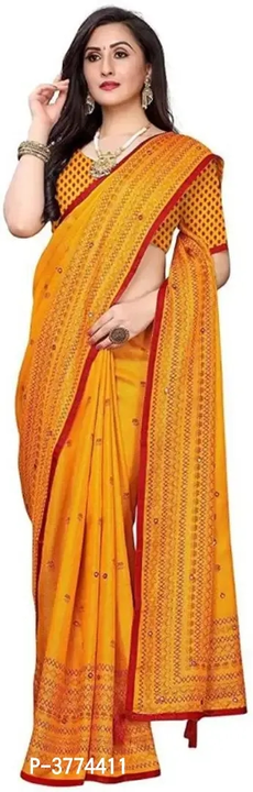 Stylish Jute Cotton Printed Mirror Work Saree with Blouse  uploaded by business on 2/22/2023
