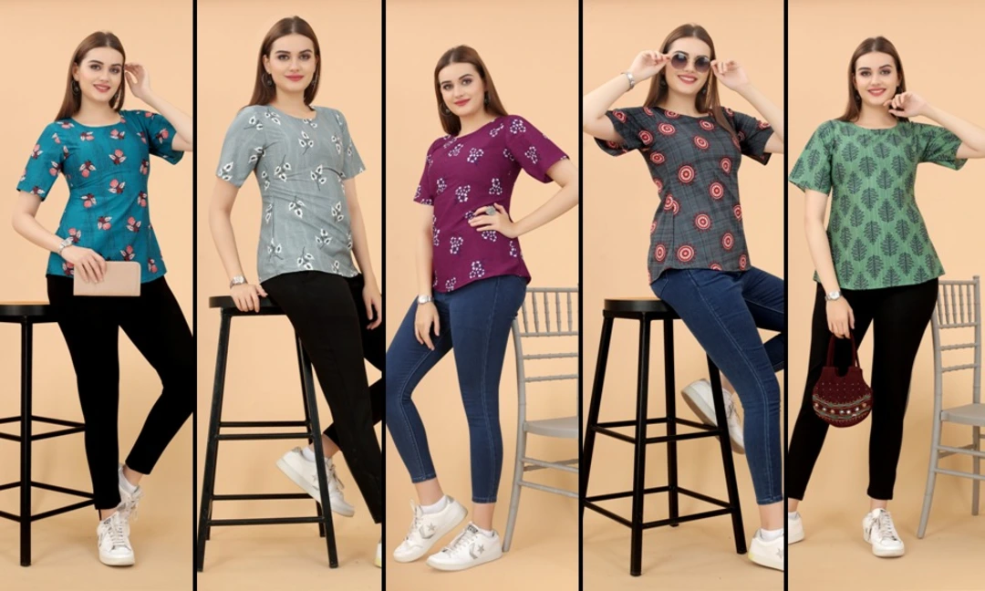 Printed top uploaded by Navya fashion on 2/22/2023