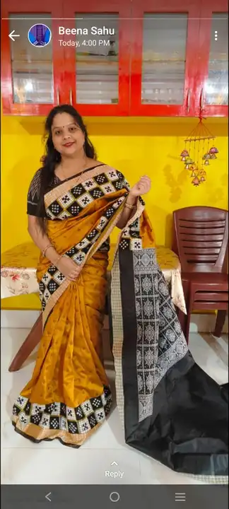 Sambalpuri patch work silk saree  uploaded by Classic collection  on 2/22/2023
