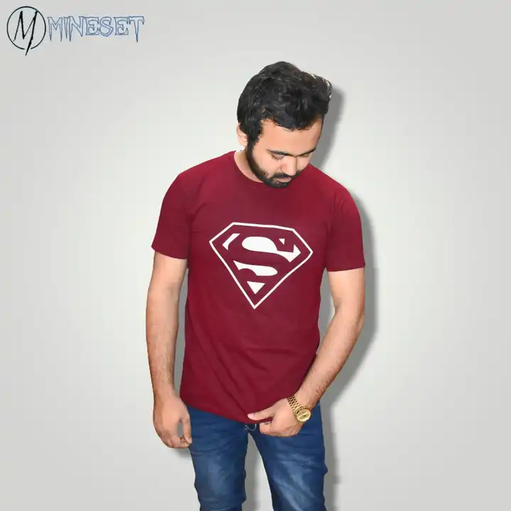 Maroon Superman printed t-shirt  uploaded by MineSet fashion on 6/2/2024