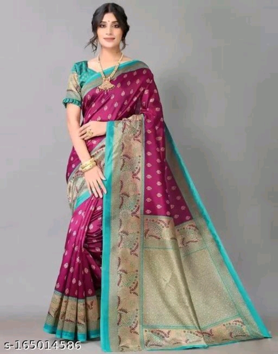kanjeevaram art silk Green Lace Border Saree with blouse uploaded by wholsale market on 2/22/2023