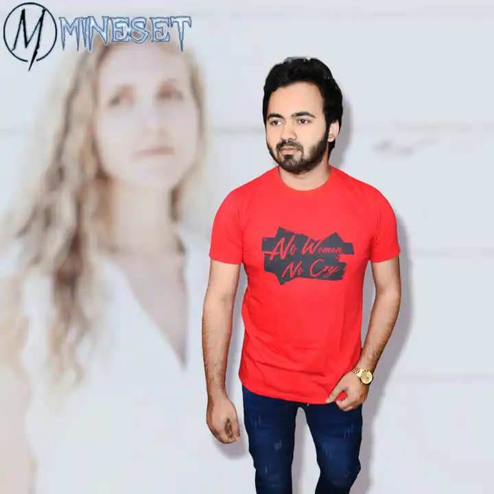 Red No women no cry tshirt  uploaded by MineSet fashion on 2/22/2023