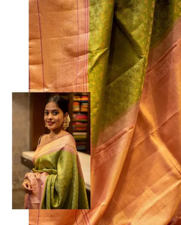Beautiful banarasi silk saree green saree 💚 uploaded by Dhananjay Creations Pvt Ltd. on 2/22/2023